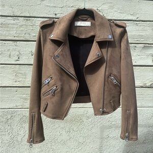 Zara Faux Suede Moto Jacket